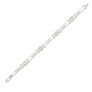 18.5cm/7.25in oval cubic zirconia and bars