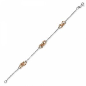 19cm/7.5in rose gold/silver two-...