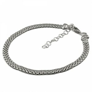 19cm large rhodium-plated oval...