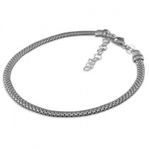 19cm small rhodium-plated oval...