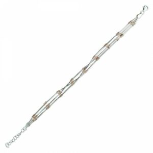 18-21cm 3-strand with rose gold-...