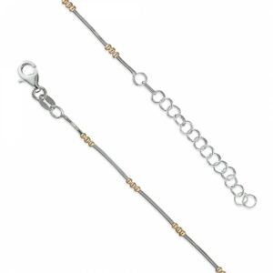 18-21cm snake chain with rose go...