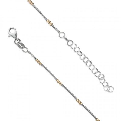 18-21cm snake chain with rose gold-plated...