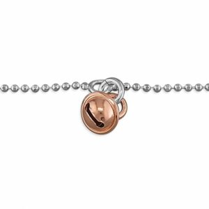 25cm rose gold-plated bell on chain