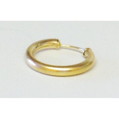 Mens single thick tube capped gold sleeper...