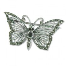 Mercasite butterfly with garnet body
