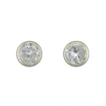 4mm round rubover cubic zirconia...