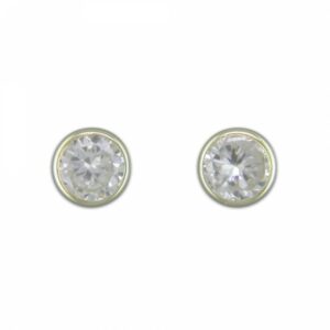 4mm round rubover cubic zirconia...
