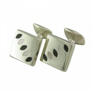 Square resin mother of pearl cufflinks