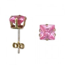 5mm pink cubic zirconia square...