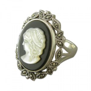 Cameo with mercasite