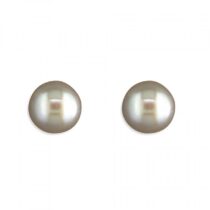 8mm silver fresh water pearl bouton...
