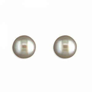 8mm silver fresh water pearl bouton...
