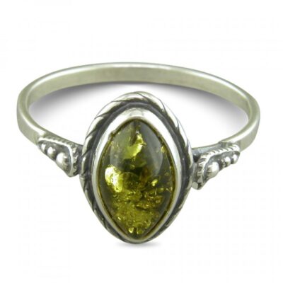 Oval green amber...