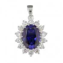 Large oval synthetic sapphire...