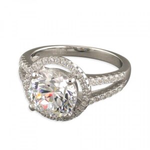 Cubic zirconia large halo with p...