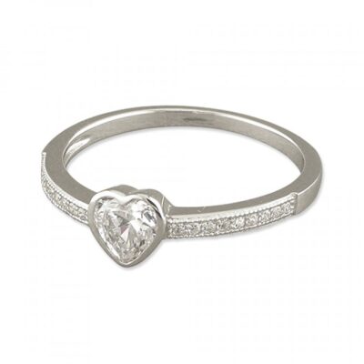 Cubic zirconia heart with...
