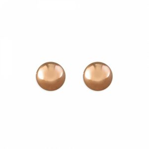 6mm rose gold plated bead stud