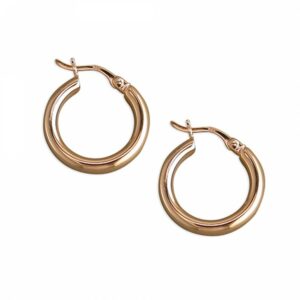 12mm rose gold plated creole hoo...