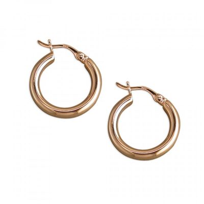 12mm rose gold plated creole...