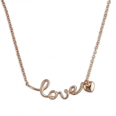 41-44cm/16-17.75in rose gold-plated “love”