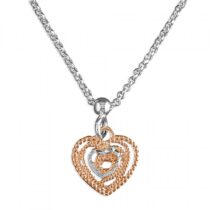 42cm/16.5in rose gold-plated diamond...