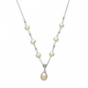 38-43cm/15-17in freshater pearls drop on chain