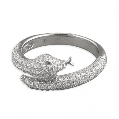 Cubic zirconia snake with...