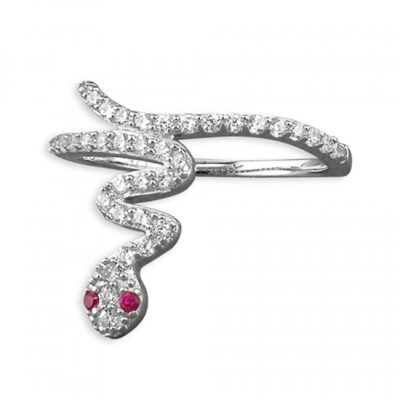 Cubic zirconia snake with...