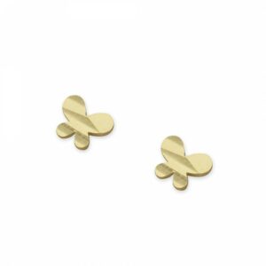 Small flat butterfly stud