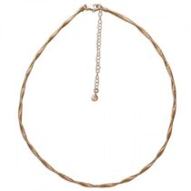 42-47cm rose gold-plated 3mm twisted...