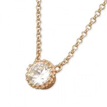 41-45cm rose gold-plated multi-claw cubic zirconia