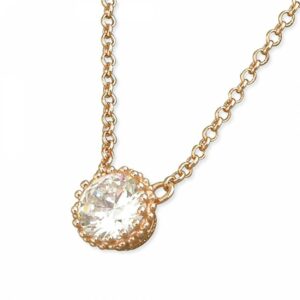 41-45cm rose gold-plated multi-claw cubic zirconia