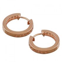 20mm Rose gold-plated cubic zirconia huggie
