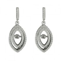 Cubic zirconia pointed ovals with...