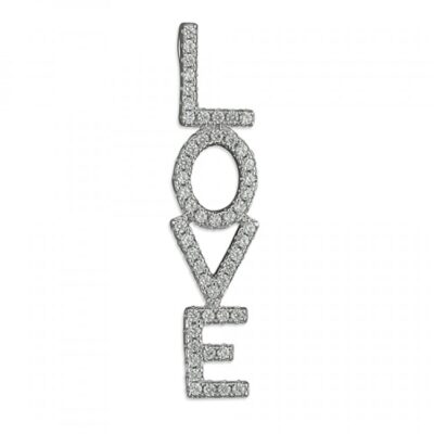 Cubic zirconia vertical ‘LOVE’