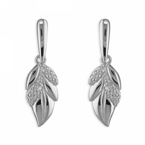 Cubic zirconia and plain leaves...