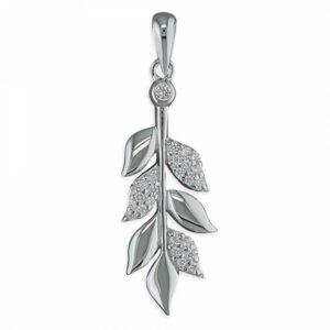 Cubic zirconia and plain leaves ...