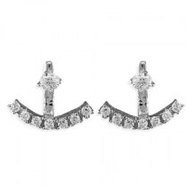 Cubic zirconia stud and curve...
