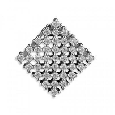 Floating cubic zirconia chequerboard