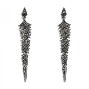 Marcasite feather drop