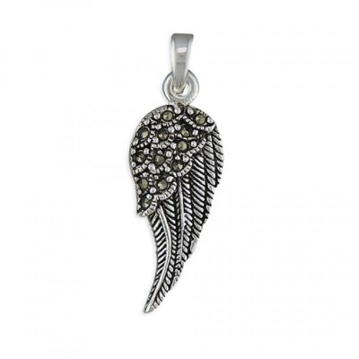 Marcasite angel wing
