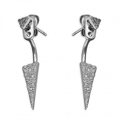 Cubic zirconia spike back-to-front...