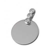 Plain disc with cubic zirconia...