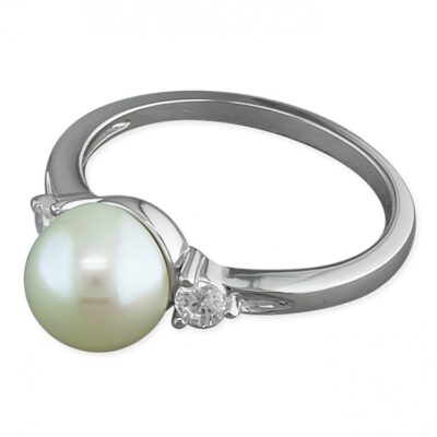 Freshwater pearl and cubic...