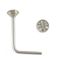 1mm clear crystal nose stud 5...