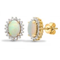 Diamond with opal yellow gold...