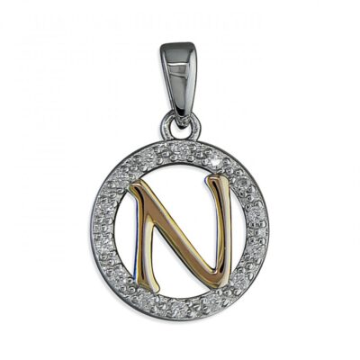 N Cubic zirconia circle with...