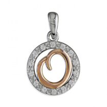 O Cubic zirconia circle with...