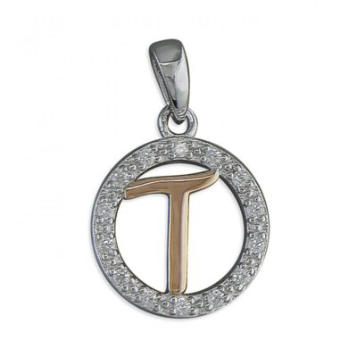 T Cubic zirconia circle with...